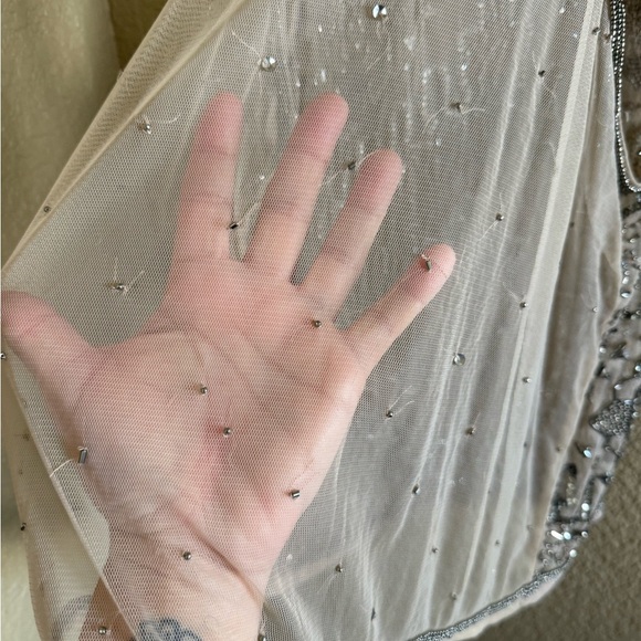 RAGA Beige Tank Top with‎ Silver Embellishments - Picture 4 of 4